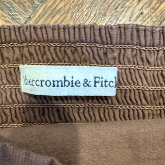 Abercrombie Brown Puff Sleeve Top - Picture 2 of 3